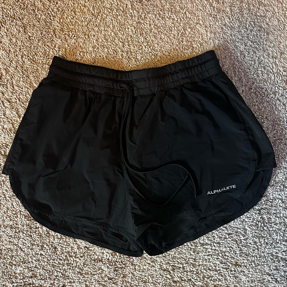 Alphalete Black Athletic Shorts Lightweight Performance